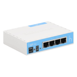 (hAP Lite) 4 Puertos Fast Ethernet y  Wi-Fi 2.4 GHz 802.11 b/g/n