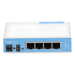 (hAP Lite) 4 Puertos Fast Ethernet y  Wi-Fi 2.4 GHz 802.11 b/g/n