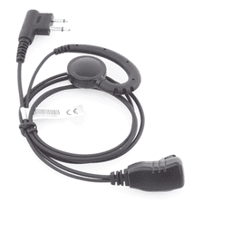 Micrófono de Solapa con Audífono / Cable Kevlar Reforzado / PTT Integrado / Clip Giratorio 360° / Compatible con Radios Motorola PRO/MAG ONE/EP Series