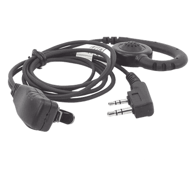 Micrófono de Solapa con Audífono / PTT Integrado / Cable Kevlar Reforzado / Gancho PTE Ajustable / Compatible Radios Kenwood TK/NX/TKD