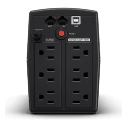UPS de 900 VA/420 W, Topología Línea Interactiva, Entrada 120 Vca NEMA 5-15P, y 6 Salidas NEMA 5-15R, Con Regulador de Voltaje (AVR)