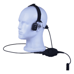 Auriculares de conducción ósea / IP67 / Compatible con tapones auditivos y mascarillas / Conector H02 / PTT resistente al agua / 3.28 pies cable