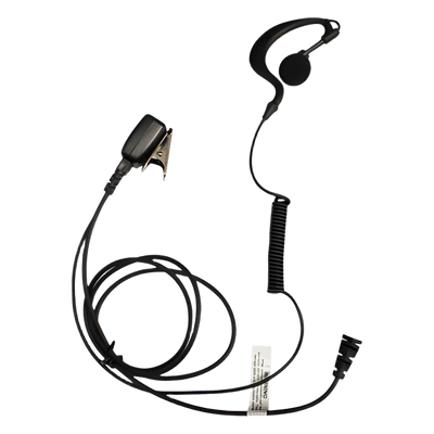 Micrófono de Solapa con Auricular / Gancho Ajustable Grado Médico / Cable Kevlar Reforzado / PTT Integrado / Compatible VX160/231/180/210/400