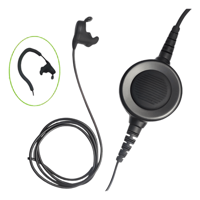 Auricular con Micrófono y PTT / Cancelación de Ruido / Cable Kevlar / Compatible Kenwood K01