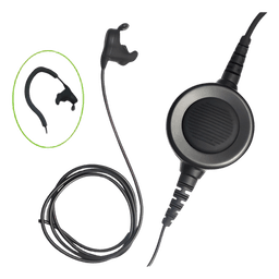 Micrófono Audífono con PTT / Cancelación de Ruido / Gel de Sílice Medicinal / Cable PU Reforzado con Kevlar / Compatible Cascos Abiertos y Cerrados