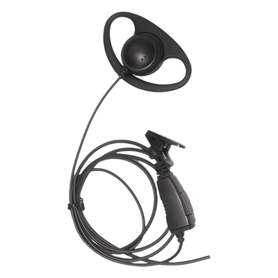 Micrófono de Solapa con Gancho Auricular / Audio Claro / Cable Kevlar Reforzado / PTT Ergonómico / Clip 360° / Compatible Kenwood