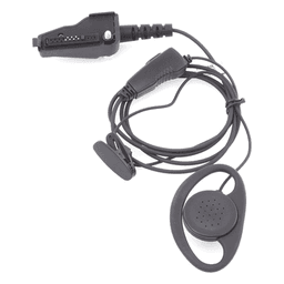 Micrófono de Solapa con Gancho Auricular / Audio Claro / Cable Kevlar Reforzado / PTT Ergonómico / Clip 360° / Compatible Kenwood