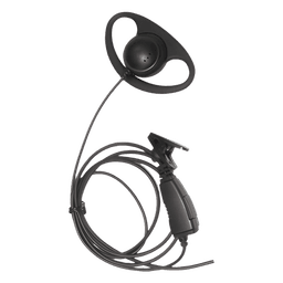Micrófono de Solapa con Auricular / Gancho en D Ajustable / Cable PU Reforzado con Kevlar / PTT Ergonómico Integrado / Conector M09 / Diseño Discreto