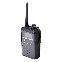 Funda Reforzada de Piel con Cierre Lateral y Visor de Pantalla Frontal Transparente, para uso en Radios IP-100H.