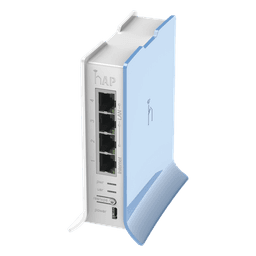 (hAP lite TC) 4 Puertos Fast Ethernet, Wi-Fi 2.4 GHz 802.11 b/g/n y base tipo Torre