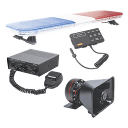 Kit de Señalización para Seguridad Pública / Barra LED 118 cm (46.5 in) / 88 LEDs Hyperlux / Sirena 100W / Bocina 100W 8 Ohms / IP65 / SAE
