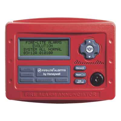 Anunciador remoto LCD de 80 caracteres para paneles de detección de incendio direccionables