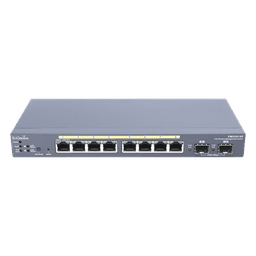 Switch PoE Administrable de 8 puertos Gigabit 802.3 af de 61.6 W y Controlador para 50 Puntos de Acceso Serie Neutron/EnTurbo.