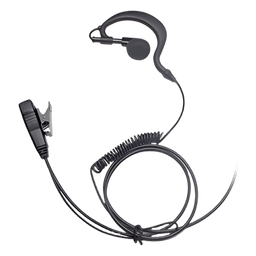 Micrófono-Audífono / Gancho Ajustable Tipo G / Cable con Resorte / Conector Multipin Motorola / PTT de Solapa