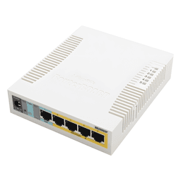 (RB260GSP) Switch Mikrotik 5 puertos PoE (Pasivo) (1in/4out) Gigabit Ethernet y 1 SFP