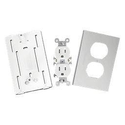 Contacto Eléctrico Dúplex / Soporte Universal ABS / Tapa Aluminio Anodizado / -40°C a 120°C / NOM-001-SEDE-2005