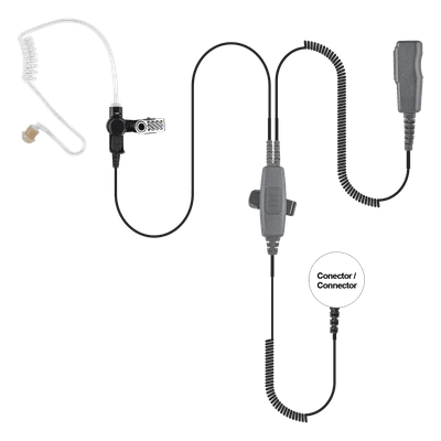 MICRÓFONO AUDÍFONO DE 2 CABLES CON DOBLE PTT P/ ICOM ICF-11/ 14/ 3021/ 3013/ 3103/ 3003.