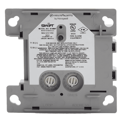 Módulo de monitoreo inalámbrico / Direccionable / Entrada de contacto seco Clase A o B / Red mallada 902-928 MHz / 4 baterías CR123A