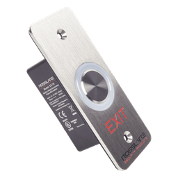 Botón de salida táctil / Temporizador 1-60 s / LED RGB configurable / IP65 / 24 VCC / Acero inoxidable