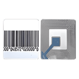 Tags RF antihurto / 8.2 MHz / 40 x 40 mm / 1.57 x 1.57 in / Papel desechable / Alcance 90-120 cm