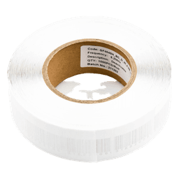 Tags RF antihurto / 8.2 MHz / 40 x 40 mm / 1.57 x 1.57 in / Papel desechable / Alcance 90-120 cm