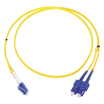 Jumper de Fibra Óptica / Monomodo 9/125 / LC/SC Duplex / 1 Metro (3.28 Pies) / ITU-T G.652.D