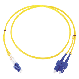 Jumper de Fibra Óptica / Monomodo 9/125 / LC/SC Duplex / 1 Metro (3.28 Pies) / ITU-T G.652.D