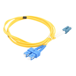 Jumper de Fibra Óptica / Monomodo 9/125 / LC/SC Duplex / 1 Metro (3.28 Pies) / ITU-T G.652.D