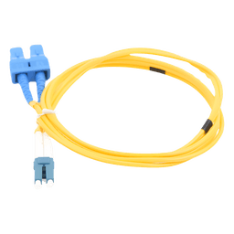 Jumper de Fibra Óptica / Monomodo 9/125 / LC/SC Duplex / 1 Metro (3.28 Pies) / ITU-T G.652.D
