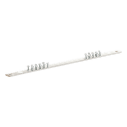 Barra de Conexión a Tierra, Para Rack de 19", Con 20 Orificios Para Conexión Rápida de Equipos, Incluye 20 Tornillos # 12-24 x 1/2" Instalados