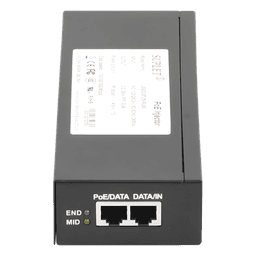 Inyector PoE / 56 Vcc / 30 Watts / Para Domos PTZ / 802.3af/at / 110-240 Vca / Endspan y Midspan