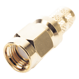 Conector SMA Macho Inverso de Anillo Plegable para Cables 9258, RG-8/X, LMR-240, Oro/Oro/Teflón.