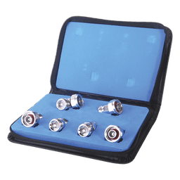 Kit de Adaptadores de Bajo PIM / MINI DIN 4.1-9.5 a N / 6 Piezas / Hasta 7.5 GHz / VSWR 1.20:1