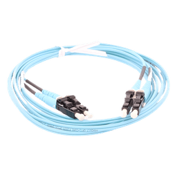 Jumper de Fibra Óptica / Multimodo OM3 50/125 / LC-LC Dúplex / OFNR Riser / Aqua / 1 m (3.28 ft)