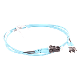 Jumper de Fibra Óptica / Multimodo OM3 50/125 / LC-LC Dúplex / OFNR Riser / Aqua / 1 m (3.28 ft)