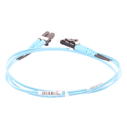 Jumper de Fibra Óptica / Multimodo OM3 50/125 / LC-LC Dúplex / OFNR Riser / Aqua / 1 m (3.28 ft)