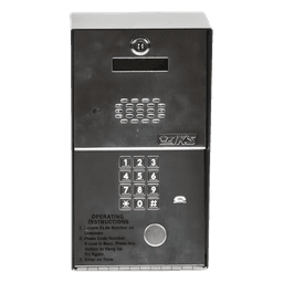 Audioportero Telefónico DKS Para 600 números Telefónicos / Control Para 2 Puertas / Gabinete Para Sobreponer/ Marcación a 16 Digitos / Linea Análoga o Digital