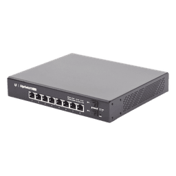 Switch EdgeMAX Administrable de 8 Puertos Gigabit con PoE+/PoE Pasivo 24V + 2 Puertos SFP, 150 W