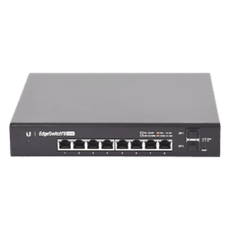 Switch EdgeMAX Administrable de 8 Puertos Gigabit con PoE+/PoE Pasivo 24V + 2 Puertos SFP, 150 W