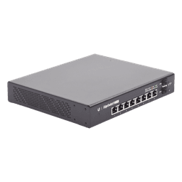 Switch EdgeMAX Administrable de 8 Puertos Gigabit con PoE+/PoE Pasivo 24V + 2 Puertos SFP, 150 W