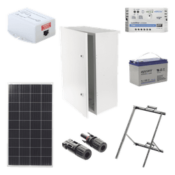 Kit Solar de 14 W con PoE Pasivo 24 Vcc para un radio de Ubiquiti airMAX o Cambium ePMP