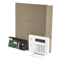 Panel de Control de Intrusión / 48 Zonas / 8 Cableadas + 40 Inalámbricas / 3 Particiones / Teclado Alfanumérico con Receptor Integrado / 16 Salidas Programables