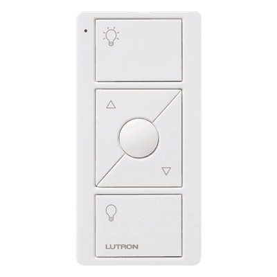 Control remoto Pico / 3 botones con subir/bajar y favorito / RF 431-437 MHz / alcance 9 m entre muros / batería CR2032 10 años / Caseta, RadioRA 2, HomeWorks QS