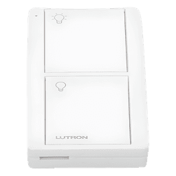 Control remoto inalámbrico Pico de 2 botones para encender y apagar luces, usable como control de mano o de pared, compatible con Caseta Wireless, RadioRA 2 y HomeWorks QS