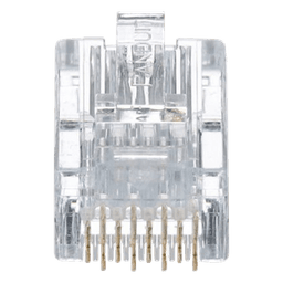 Plug RJ45 Cat5e, Para Cable UTP de Calibres 24-26 AWG, Chapado en Oro de 50 Micras, Paquete de 50 Piezas