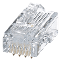Plug RJ45 Cat5e, Para Cable UTP de Calibres 24-26 AWG, Chapado en Oro de 50 Micras, Paquete de 50 Piezas