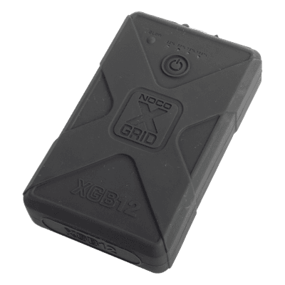 Batería de respaldo Li-Ion 12,000 mAh con cubierta plástica protectora y salida USB para cargar dispositivos inalámbricos