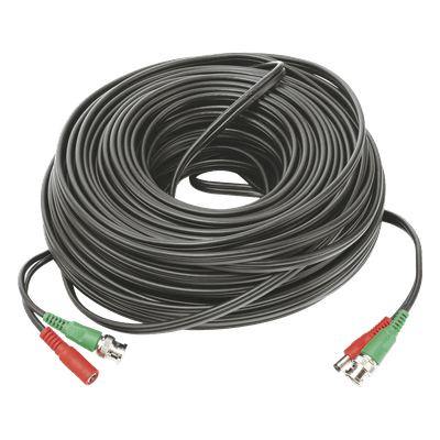 Cable coaxial ( BNC RG59 ) + Alimentación / SIAMÉS / 40 Metros / 100 % COBRE / Para Cámaras 4K  / Uso interior y exterior