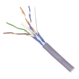 Bobina de Cable Blindado F/UTP / Cat6A / 4 Pares / 10GBase-T / CM / 305 m (1000 pies) / Gris