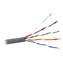 Bobina de Cable UTP de 4 Pares, Cat5e, PVC (CM), Color Gris, 24 AWG, 305 Metros (1000 Pies)